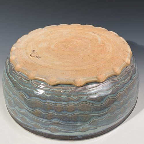 Blue Leaf Serving Bowl - Image 4