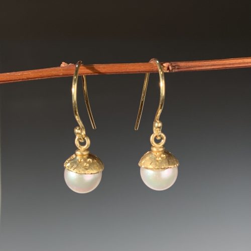 Pearl & 18K Gold Earrings