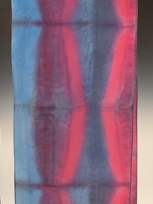 Shibori-Dyed Silk Scarf - Image 3