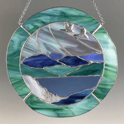 Mountain Scene Stained Glass