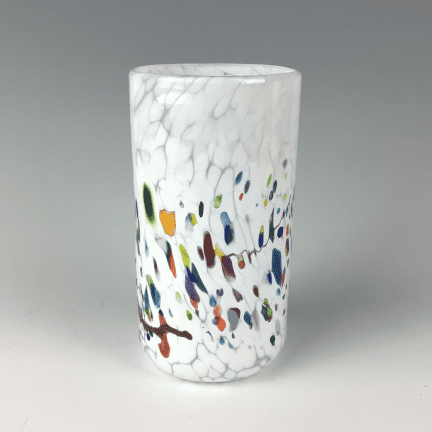 White Confetti Handle Tumbler