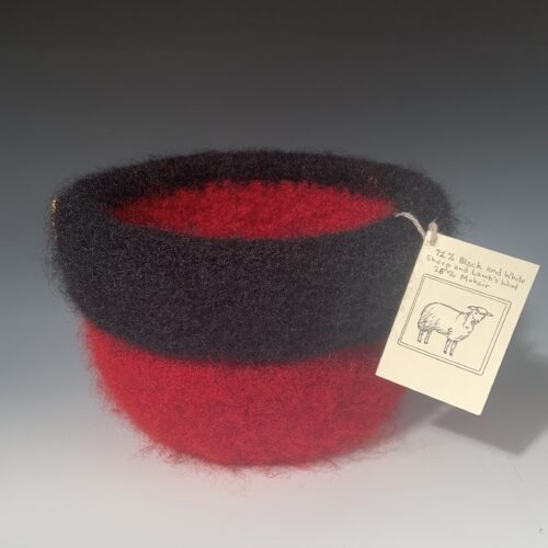 Red and Black Felted Hat - Image 3