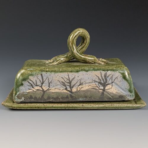 Mountain Butter Dish in Green - Image 2