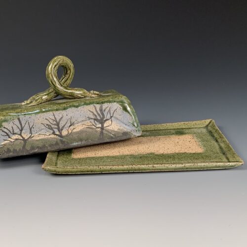 Mountain Butter Dish in Green - Image 3