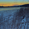 "Winter Field" Serigraph Print - Matted