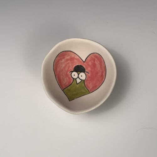 Little Bowl with Green Bird
