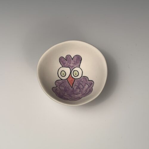Little Bowl with Purple Bird