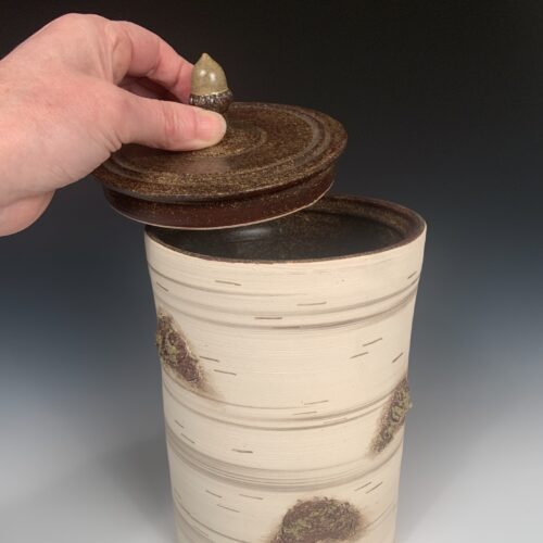Tall Birch Lidded Canister - Image 5