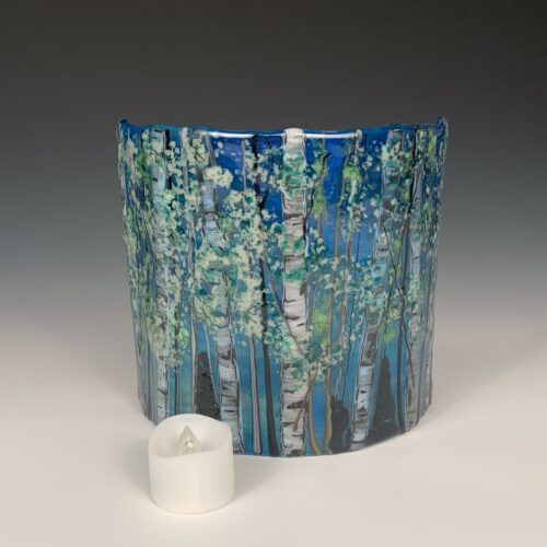 Birch Grove Candle Shield with Blue Sky - Image 2
