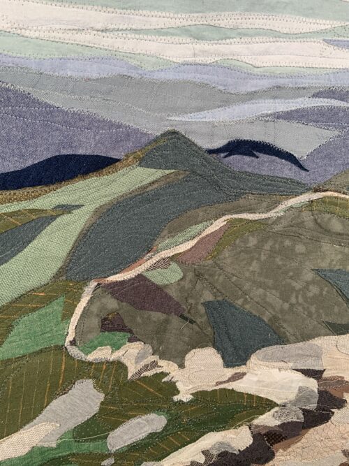 Repurposed Fabric Wall Hanging - Pemi Loop Ridge - Image 2