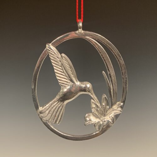 Pewter Hummingbird Ornament - Image 2