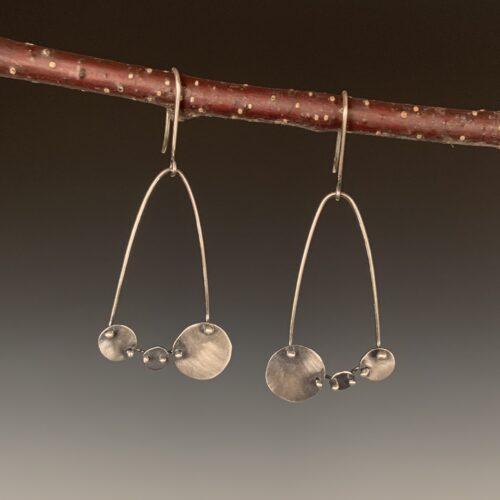 Oxidized "Treble" Earrings