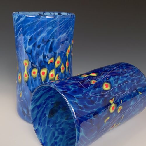 Blue Handblown Glass Tumbler - Image 4