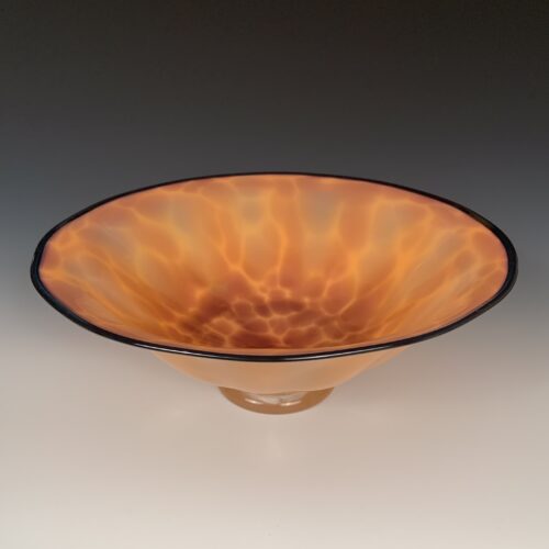 Tangerine Handblown Glass Bowl - Image 5
