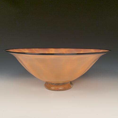 Tangerine Handblown Glass Bowl - Image 4