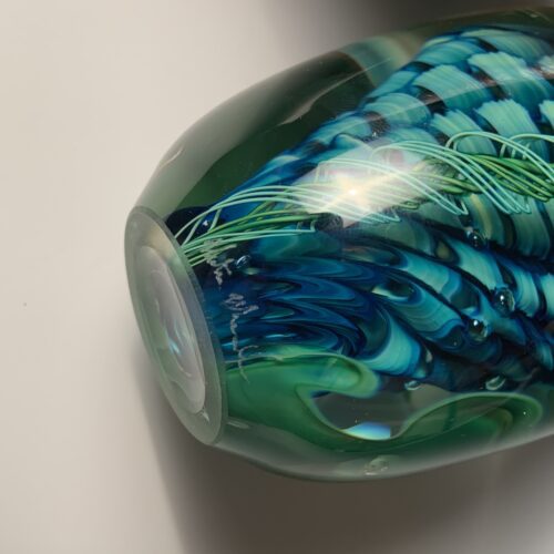Green and Blue Egg Paperweight - Image 3