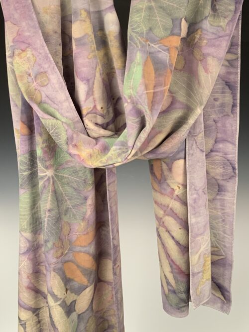 Silk Botanical Print Shawl