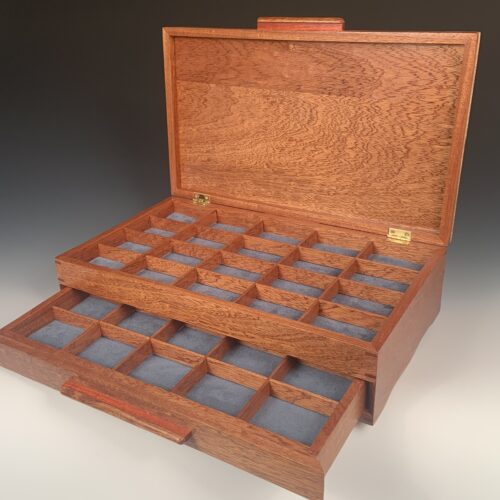 Mahogany & Maple Jewelry Box with Loon - Image 3