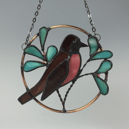 Stained Glass Robin Hoop