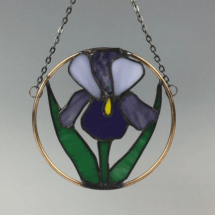 Stained Glass Iris Hoop