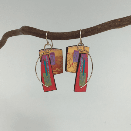 Paper Collage Earrings