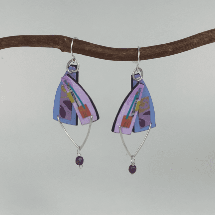 Paper Collage Earrings