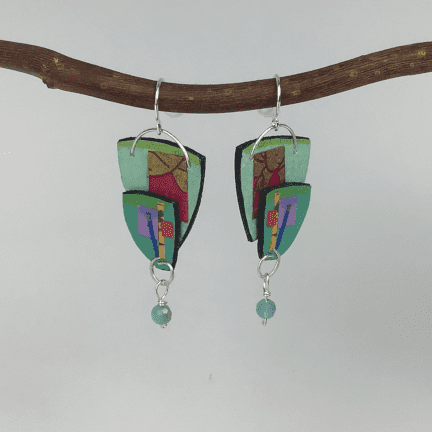 Paper Collage Earrings