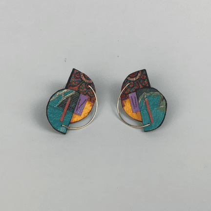 Paper Collage Earrings