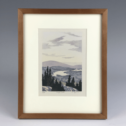 “Kezar Lake" Framed Woodblock Print