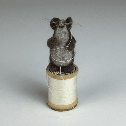 Felted "Taylor Mouse" Figure