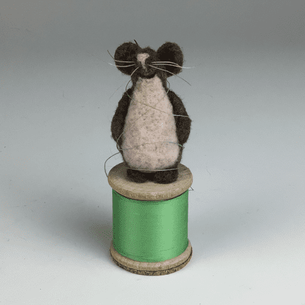 Felted "Taylor Mouse" Figure