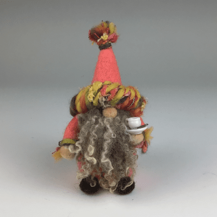 Felted "Tea Party Gnome" Figure