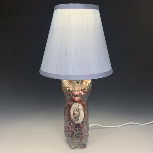 Petite Raku Cat Lamp