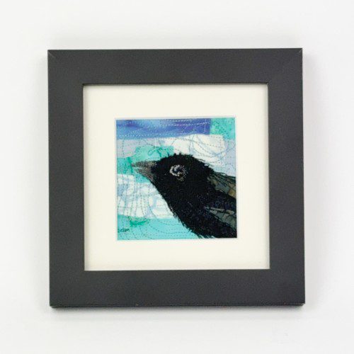 Singing Crow Textile Collage