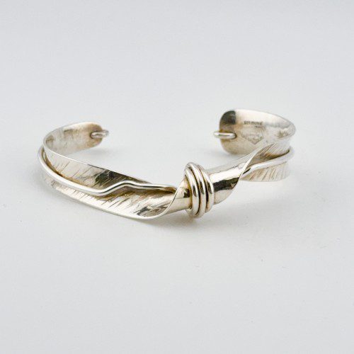 Sterling Silver Cuff Twist Bracelet