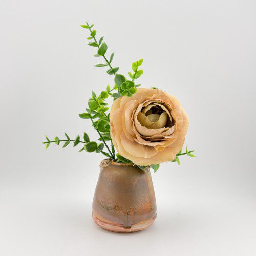 Wood Fired Ruffle Detail Bud Vase 4