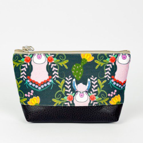 Cosmetic Clutch in Purple Alpacas