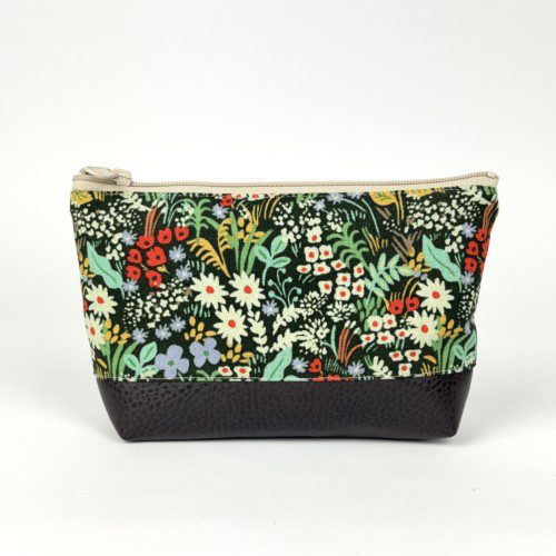 Cosmetic Clutch in Hunter Green Floral