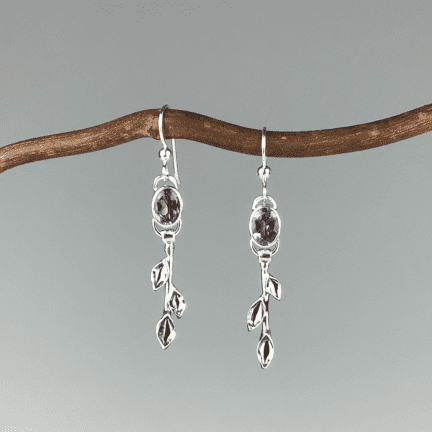 "Tiny Branch" Amethyst Earrings