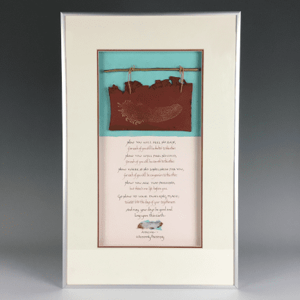 Framed Mixed Media with Apache Wedding Blessing