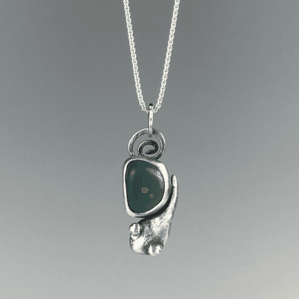 Iron Furnace Slag Tadpole Necklace