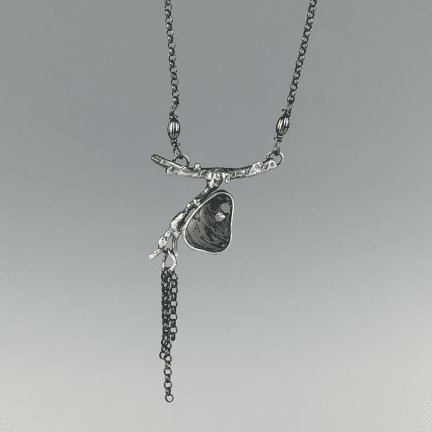 Iron Furnace Slag Branch Necklace