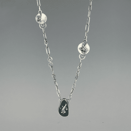 Iron Furnace Slag "Pond Life" Necklace