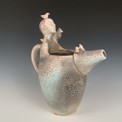 Sculptural Pouring Vessel with Birds
