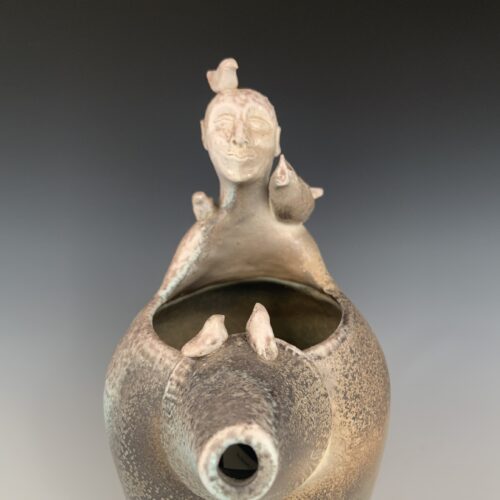 Sculptural Pouring Vessel with Birds - Image 4
