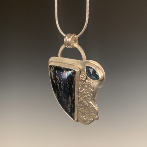 Covellite and Sapphire Pendant - Image 3