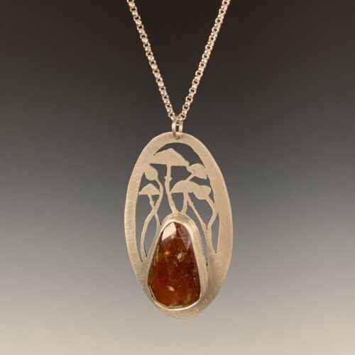 Mushroom Pendant with Kyanite