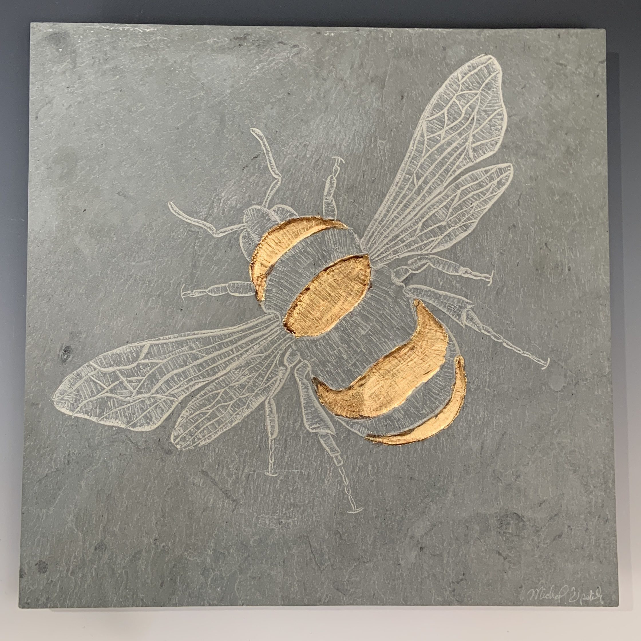 Honey Bee on Slate