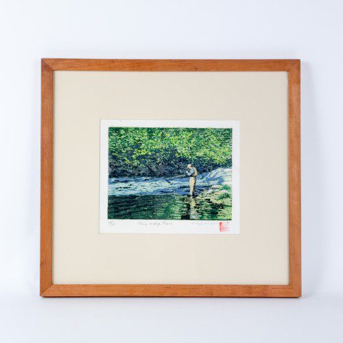 "The Ledge Pool" Woodcut Print