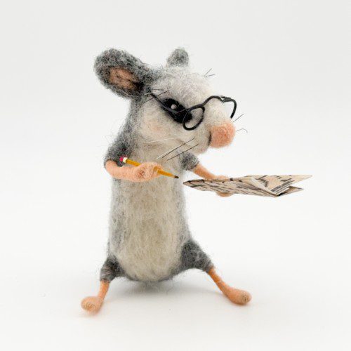 Needle Felted Puzzler Mouse